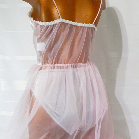 Vintage Nan Flower Satin/Nylon Nightgown - L - Picture 4 of 9